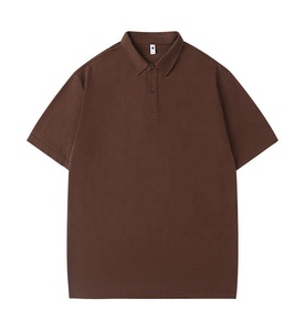 Alta calidad 250gsm algodón en Blanco clásico esencial manga corta botón Polo para hombres mujeres al por mayor impresión de logotipo personalizado - Product Image 3