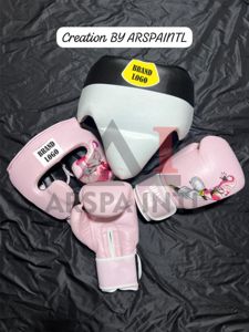 Custom Made Professional Pro Punching Top Selling Competition Majin Printed <b>Boxing</b> <b>Sparring</b> <b>Set</b> Cowhide Leather <b>Boxing</b> <b>Set</b> - Product Image 4