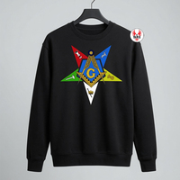 Sweat-shirts Order Of Eastern Star avec patch brodé, fabrication sur mesure, imprimés décontractés, épaules tombantes, grandes tailles