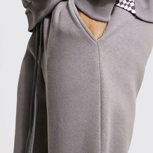 Conjunto Deportivo Unisex Gris con Capucha, Manga Larga, Color Sólido, Casual, con Cordón Ajustable, para Otoño, Transpirable, Corte Holgado - Product Image 6