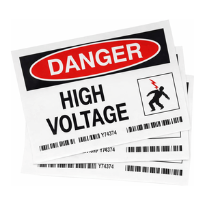 Etiquetas Autoadhesivas de Alto Voltaje Brady DANGER, Plástico Resistente para Seguridad Eléctrica e Industrial - Product Image 1