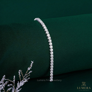 Bracelet tennis de luxe en or massif 9K 10K 14K 18K avec diamants de laboratoire taille émeraude, bijoux de mariage pour femme - Product Image 3
