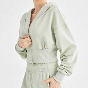 Sudadera con Capucha Corta para Mujer, Estilo Holgado, Informal, a la Moda, para Uso Diario y al Aire Libre - Product Image 2