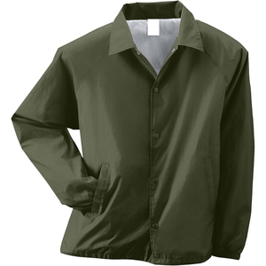Men's Brown Windproof <b>Coach</b> Jacket Regular Fit Turn-down Collar Long Sleeve Casual Polyester Shell Solid Color Autumn Wear - Product Image 2