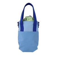 Fournitures de bureau, trousse à crayons bleue pour enfant, ensemble de papeterie avec poignée et poche avant pour le rangement des fournitures scolaires