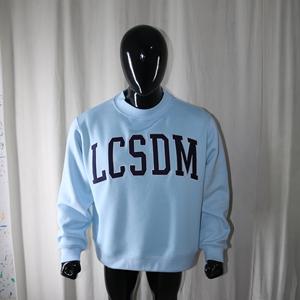 Sweat-shirt à col montant LCSDM BABY BLUE, 100% bleu marine, broderie appliquée, col large, fils fins - Product Image 3