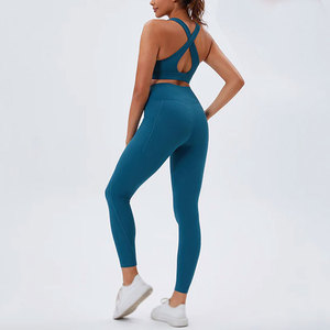 Ropa Deportiva, Conjunto de Yoga de 2 Piezas para Mujer, 100% Transpirable, Hecho con Spandex, Conjunto de Yoga de 2 Piezas para Mujer - Product Image 2