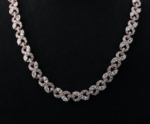 Cadena de Eslabones Infinitos de 12 mm, Plata 925, Collar de Moissanita VVS1, Corte Redondo en Forma de Pera, Pasa la Prueba del Diamante, Joyería Hip Hop Personalizada para Hombre y Mujer - Product Image 2