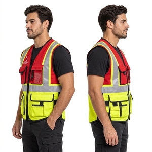 Chaleco de Seguridad para Hombre, Chaleco de Trabajo Reflectante Personalizado, Tejido de Poliéster Transpirable, Alta Visibilidad, Ajuste Ligero y Cómodo, Industrial - Product Image 5
