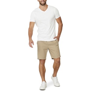 T-shirts à manches courtes en coton 100% écologiques et respirants, col en V, impression sérigraphique personnalisée, vente en gros - Product Image 6