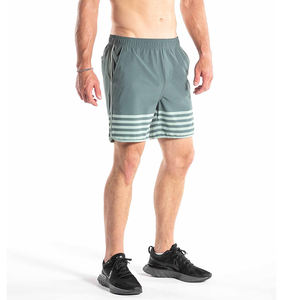 Shorts de course unis à taille haute pour hommes, avec taille élastique, personnalisables avec logo, vente en gros directe usine - Product Image 1