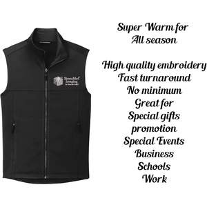 <b>Men's</b> F906 Custom Embroidery Logo Texts <b>Vest</b> Collective Smooth <b>Fleece</b> with Personalized 2025 Waistcoat - Product Image 3