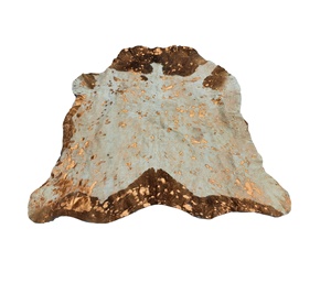 Cuero de vacuno color bronceado y blanco para tapicería, cuero con pelo para sillones, sillones decorativos y decoración de interiores y exteriores - Product Image 1
