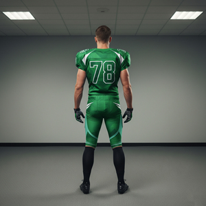 Ensemble d'uniformes de football américain personnalisés pour hommes, maillot sublimé et pantalon de football assorti avec design de nom et de numéro - Product Image 2