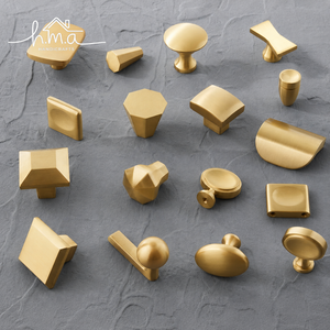 Modern Solid Brass Cabinet <b>Knob</b> Brushed Gold Finish Minimalist Furniture <b>Knob</b> Drawer Dresser Wardrobe Kitchen Cupboard <b>Door</b> Pull - Product Image 1