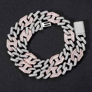 Indian Manufacture <b>Iced</b> <b>Out</b> Hip Hop Diamond Cuban <b>Chain</b> Necklace 14K Gold Luxury Custom Jewelry Men Available Export Price - Product Image 4
