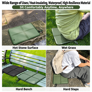 Portable Waterproof Foldable <b>Seat</b> Cushion Outdoor Camping Hiking Picnic Sitting <b>Pad</b> Lightweight <b>Foam</b> <b>Seat</b> Mat with Carabiner - Product Image 2