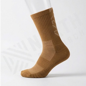 Crew <b>Socks</b> Solid Color Knitted Cotton Breathable Casual Daily Wear Adult Spring Standard Thickness - Product Image 3