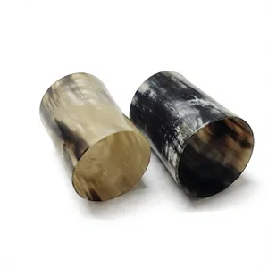 REHMAN CRAFT Handmade Eco-Friendly Buffalo Horn Horn Glass Drinking <b>Cups</b> Tumbler Set - Product Image 3