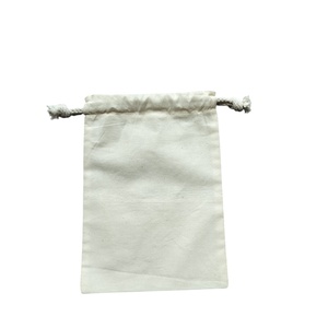 Bolsa con cordón de algodón de 5 oz ecológica, bolsa de embalaje reciclable personalizada para regalos de Navidad, cosméticos (14*18 pegatinas artesanales - Product Image 2