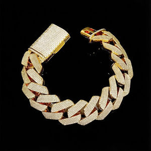 Bracelet tennis en moissanite à maillons cubains taillés en diamant, style hip-hop, design de luxe en argent 925 plaqué or rose - Product Image 2