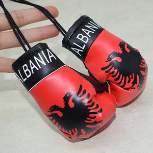 Customizable Leather Mini Boxing Gloves Adjustable Wrist Strap for <b>Car</b> <b>Mirror</b> Hanging Promotional Use-Breathable Quick Dry All - Product Image 1