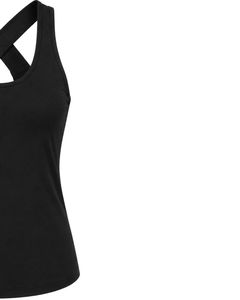 Top Deportivo Personalizado para Mujer, Negro, Espalda Cruzada, Sin Mangas, Absorbe la Humedad, para Yoga, Gimnasio, Fitness, Ropa Deportiva - Product Image 4