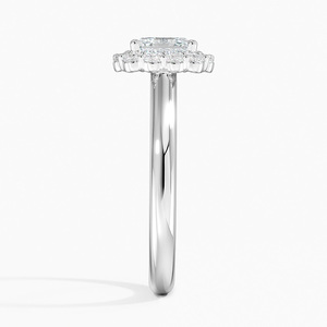 BOJ <b>Ring</b> 0111 Asscher Cut 925 Silver Lotus Flower Prong Setting Solitaire <b>Diamond</b> <b>Ring</b> 2ct D Color VVS1 Moissanite GRA Certified - Product Image 3