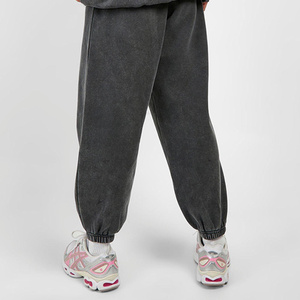 Trajes deportivos con efecto acid wash personalizados, 100% algodón de rizo, chándal oversize con cremallera para hombre, estilo flare apilado, ropa de calle de invierno para mujer - Product Image 6
