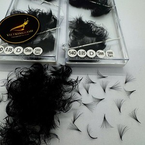 Extensions de cils personnalisables de haute qualité 10D-20D en cheveux synthétiques naturels longs et étroits, courbure CC/DD/M/L, vente en gros - Product Image 5