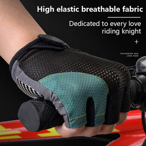 Gants de cyclisme unisexes mi-doigts respirants avec paume en mesh rembourrée pour une meilleure adhérence, idéaux pour les sports de plein air et le vélo - Product Image 5