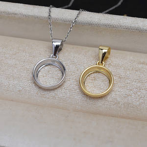 Pendentif en argent S925 avec perle de coquille de cheval, boucles d'oreilles, ensemble de 8-9-10 anneaux, accessoires de bijoux en perles DIY, plateau 4950 - Product Image 2