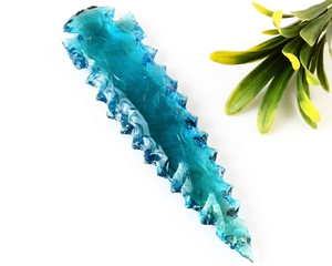 Couteau en obsidienne flèche bleue, décoration d'intérieur, sculpture en pierre artisanale, énergie de guérison, Feng Shui, objet cadeau décoratif - Product Image 1