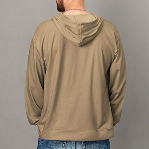Wholesale Men's Hoodies Custom Streetwear Casual Drop Shoulder New Design Blank High Quality Fleece Screen Printed Pullover - Product Image 3