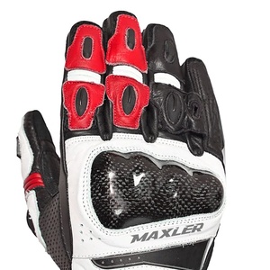 Gants de moto tout-terrain en cuir pour écran tactile toutes saisons Anti-chute Anti-collision Cross Pattern Winter Motocross - Product Image 4