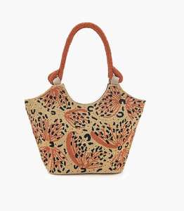 White <b>Red</b> Beaded Fashion <b>Clutch</b> Bag Green Animal Print Stripes Hand Embroidery Magnetic Closure Single Cross-Body Strap Durable - Product Image 2