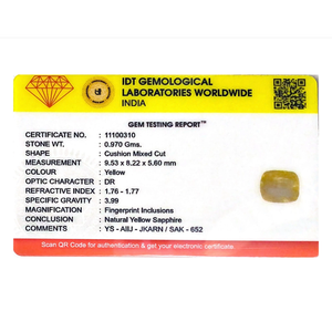 Natural Yellow Sapphire 4.85 Carat Certified Loose Gemstone Brilliant Cut Wholesale - Product Image 4