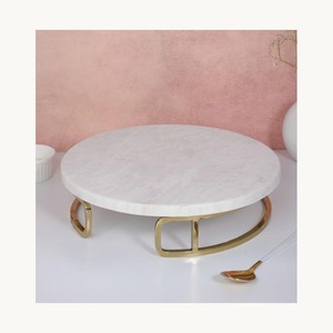 New Arrival <b>Marble</b> And Metal <b>Cake</b> <b>Stand</b> With High Quality Cupcake Pastry Serving <b>Stand</b> For Birthday Party Use - Product Image 5