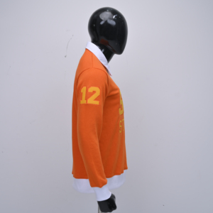 Maillot de rugby de style polo pour homme, qualité supérieure, logo personnalisé avec broderie chenille sur le devant et les manches. - Product Image 6