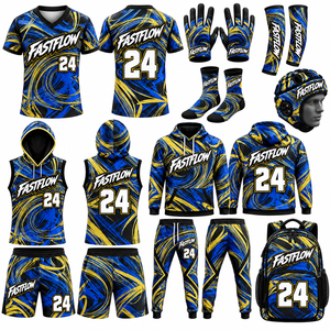 Maillots de sublimation sans manches pour matchs de ligue 7v7, uniformes de compression sans manches à capuche personnalisés pour le flag football 7v7 2025 - Product Image 6