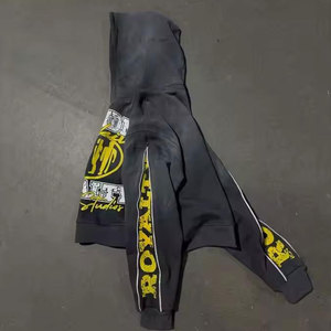 เสื้อฮู้ดดี้สตรีทแวร์แบบสั่งทำพิเศษ 500 GSM ผ้าฝ้ายหนานุ่ม ทรงครอป ล้างสีแบบแอซิดวอช สไตล์วินเทจ พิมพ์ลายโลโก้ด้วยเทคนิค DTG แบบดิจิทัล - Product Image 6