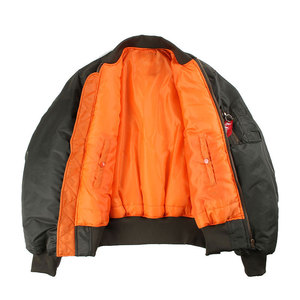 DAIZEN <b>STAR</b> Men Winter Eco-friendly Canvas Bomber <b>Jacket</b> Solid Color Zipper Closure Windproof Casual Regular Fit - Product Image 3