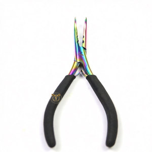 Pinzas de Alta Calidad para Extensiones de Cabello con Diseño de 2 Orificios, Herramienta de Engarzado de Anillos Micro, Acero Inoxidable, Uso Profesional en Salón - Product Image 1