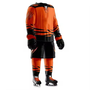 Custom Ice Hockey Uniform Sets <b>Men</b> Women Sublimated Solid Color Jerseys OEM Logo Printing Quick Dry Durable Adult - Product Image 3