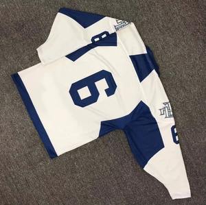 Maillot de hockey sur glace personnalisé pour adulte, imprimé par transfert thermique, 100 % polyester, anti-humidité, col en V, pour hommes et femmes, maille 220g - Product Image 6