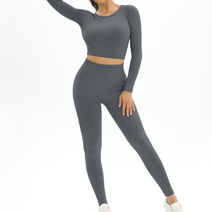 Best-Selling Women Seamless Yoga Outfit High Waist Gym Leggings Sports Bra 2-Piece Women's <b>Sets</b> Fitness <b>Set</b> for Workout - Product Image 6