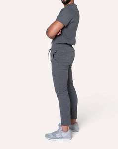 Medical Cotton Woven <b>Scrub</b> Set V Neck Hospital Uniform <b>Jogger</b> Pants Nursing Workwear Unisex OEM Service - Product Image 6