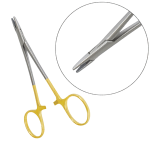 Portaagujas de Carburo de Tungsteno TC Crile de 18 cm con Mordazas Finamente Dentadas, Reutilizable, Instrumento Quirúrgico Ortopédico Manual, Certificado CE - Product Image 1