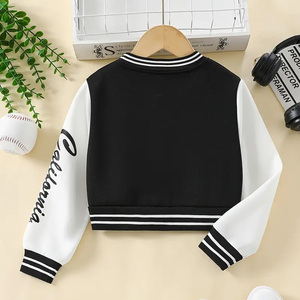 Chaqueta Varsity Corta con Cuello Alto para Mujer, Estilo Béisbol, Manga Larga, Moda Urbana - Product Image 2