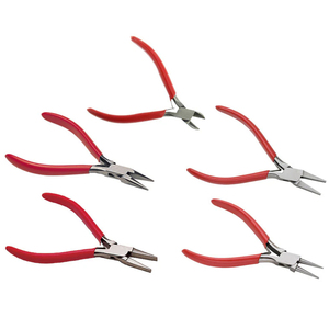 5 Pcs Professional Jewelry Making <b>Pliers</b> <b>Set</b> Precision Wire Cutter Round Flat Bent Nose Tools Bulk Wholesale Kit for Crafts - Product Image 1